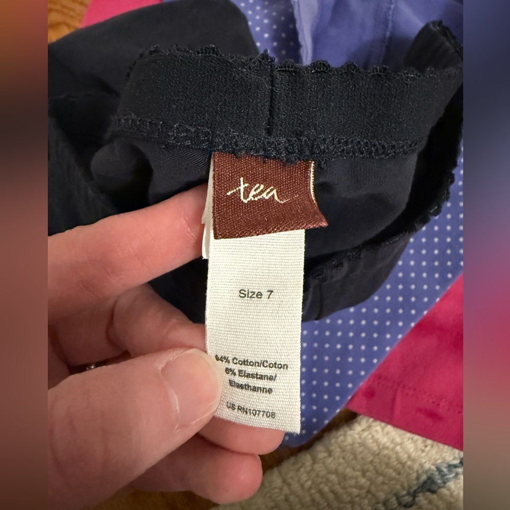 Tea Collection Size 7 Cropped Leggings Bundle of 4 pairs - Picture 10 of 11